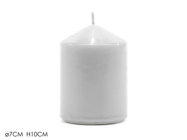 CANDELA CILINDRO Ø7XH10CM BIANCA 699951