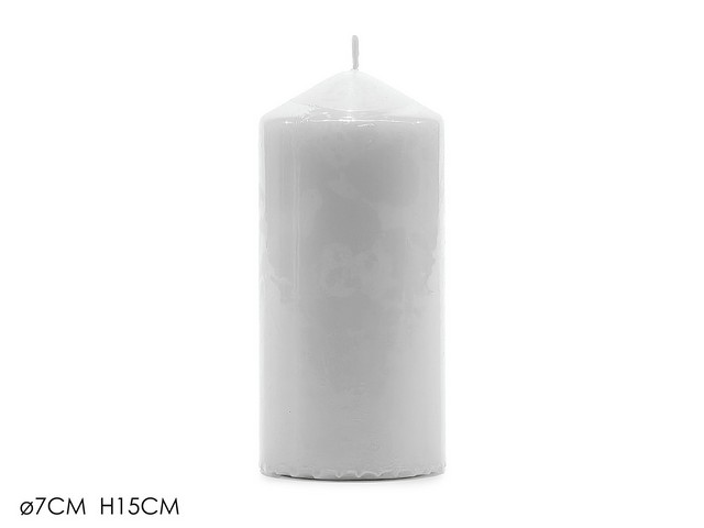 CANDELA CILINDRO Ø7XH15CM BIANCA 699952