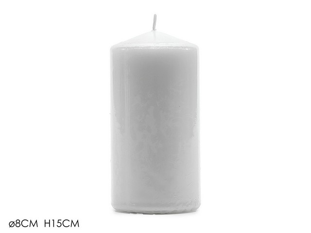 CANDELA CILINDRO Ø8XH15CM BIANCA 699953