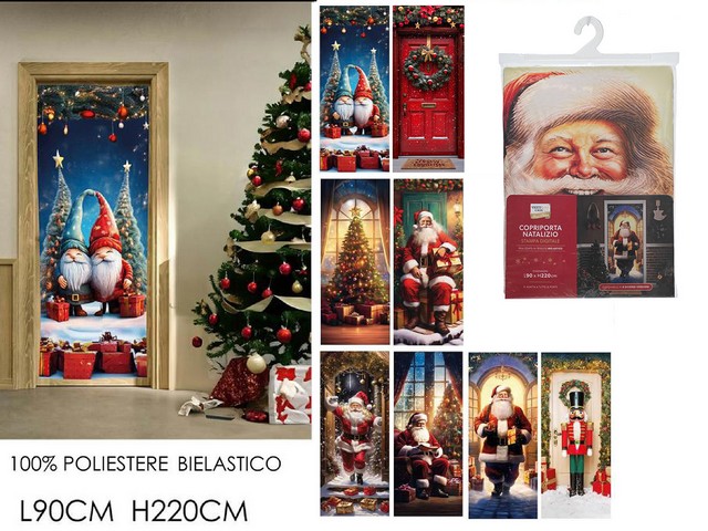 COPRIPORTA DEC. NATAL.90X220CM 8ASS 582850