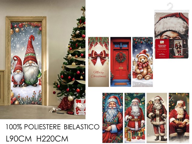 COPRIPORTA DEC. NATAL.90X220CM 8ASS 582849