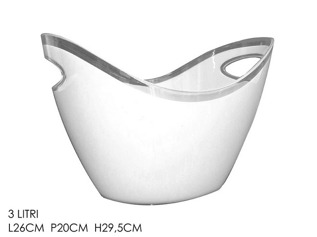 CESTELLO GHIACCIO OVALE C/MAN.BIANCO 3LT 548687