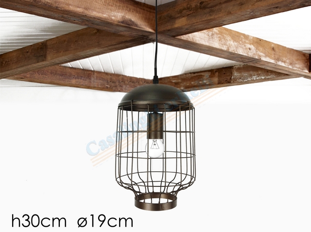LAMPADARIO 19X30CM MARRONE DICTROLUX