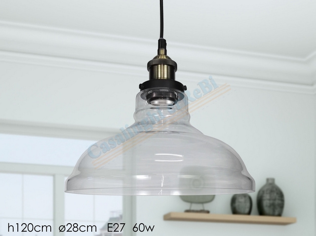 LAMPADARIO TRASPARENTE Ø28CM DICTROLUX