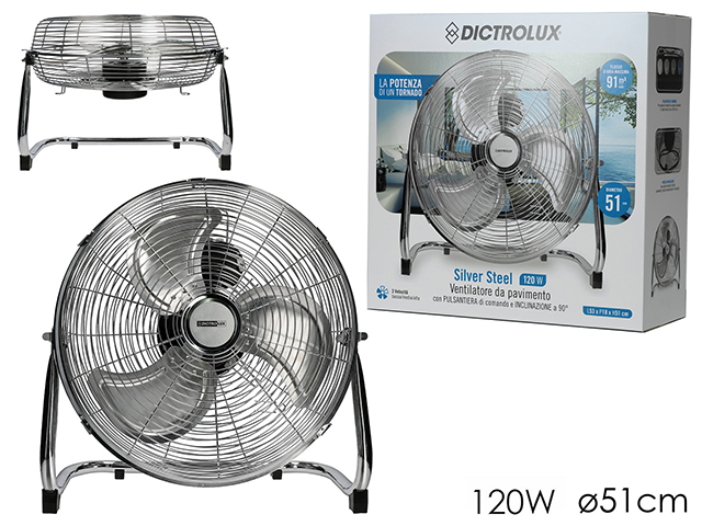 VENTILATORE CROMATO 120W 51CM 586125