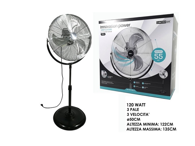 VENTILATORE 135CM 3 PALE 120W 55CM