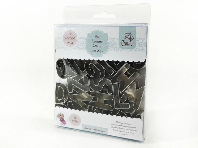 SET 26 FORMINE LETTERE ACCIAIO