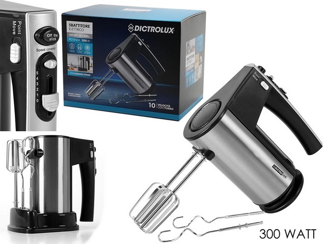 SBATTITORE WHIPSTEEL C/BASE 300W 10V