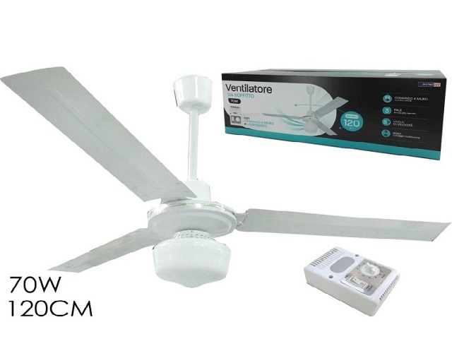 VENTILATORE 3 PALE 120CM 5 VELOCITA\'A SOFFITTA