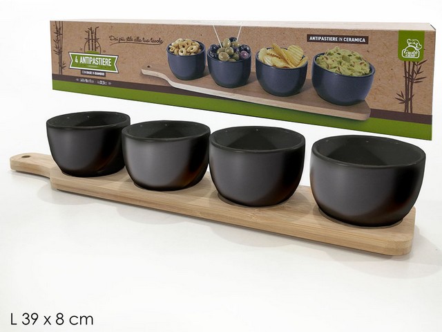 SET 4 ANTIPASTIERE NERE C/BASE 635784