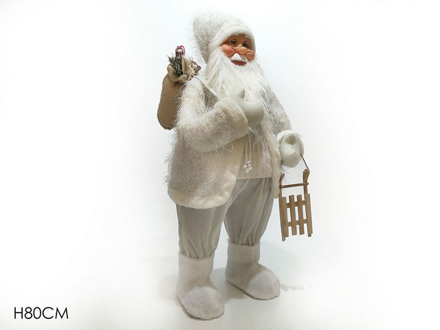 BABBO C/SACCO E SLITTA 80CM BIANCO  415237