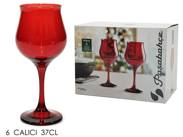 SET 6 CALICI WAVY ROSSO 37CL 950927