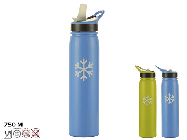 BORRACCIA SPORTIVA ISOLATA CON UGELLO SOTTILE, 750 ML, 2 COLORI ASSORTIT