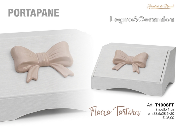 PORTAPANE BIANCO FIOCCO TORTORAT1008FT