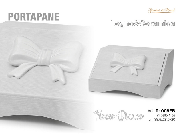 PORTAPANE BIANCO FIOCCO BIANCO T1008FB