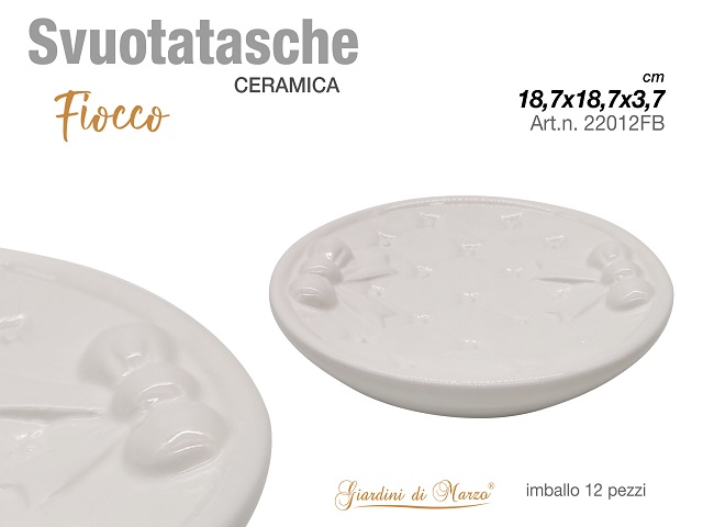 SVUOTATASCHE FIOCCO BIANCO C/SCATOLA 22012FB