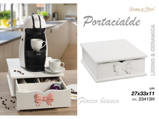 PORTACIALDE BIANCO FIOCCO CER.BIANCO 23413H