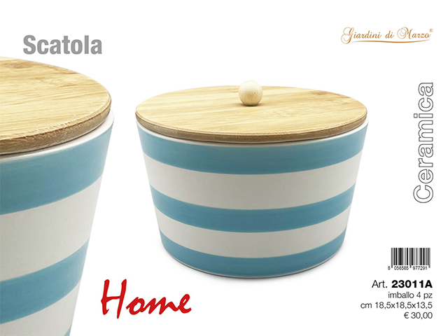 SCATOLA STRISCE AZZURRE 23011A