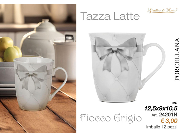 TAZZA FIOCCO GRIGIO 24201H