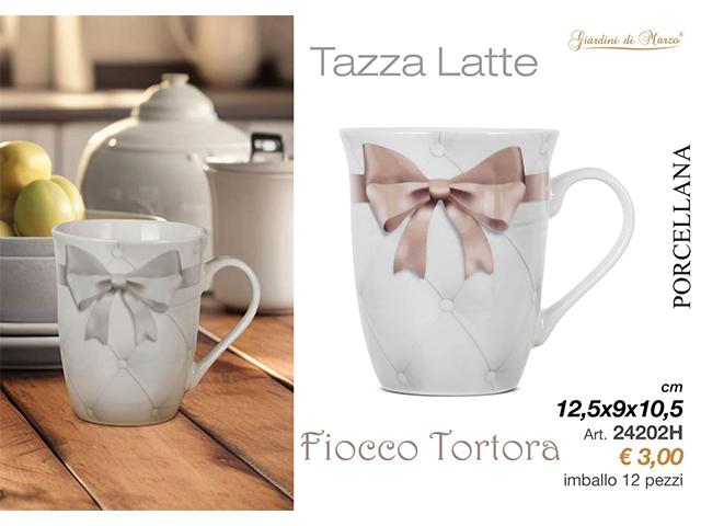 TAZZA FIOCCO TORTORA 24202H