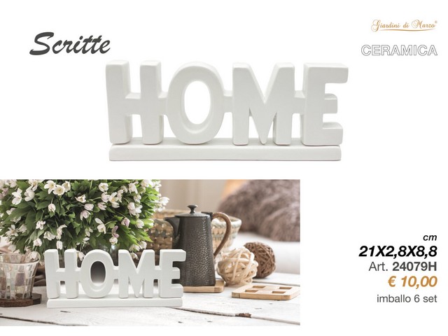 SCRITTA HOME CERAMICA BIANCO/BIANCO24079H