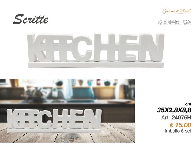 SCRITTA KITCHEN BIANCO/BIANCO24075H