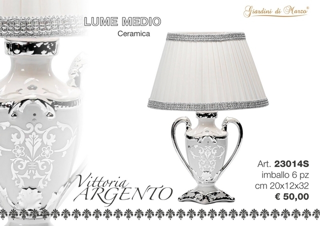 LUME MEDIO VITTORIA ARGENTO C/SCATOLA 23014S
