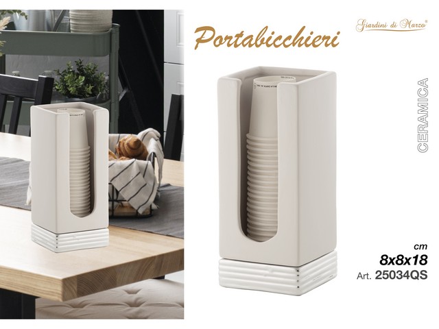 PORTA BICCHIERI QUADRATO ARGENTO    25034QS