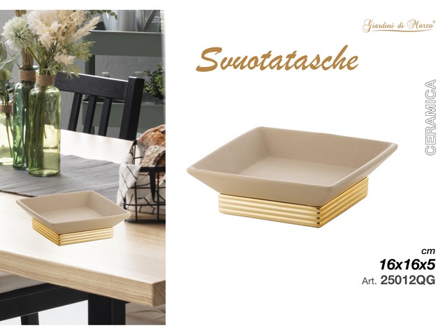 SVUOTA TASCHE QUADRATO ORO 25012QG