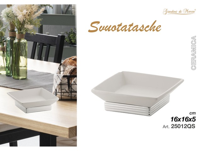 SVUOTA TASCHE QUADRATO ARGENTO 25012QS