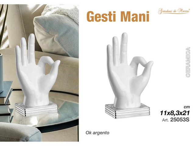 MANO DITA OK BIANCA BASE SILVER25053S