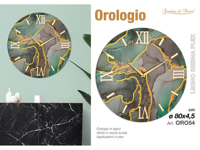 OROLOGIO MARMO 80 CM VERDE OTTANIO OR054