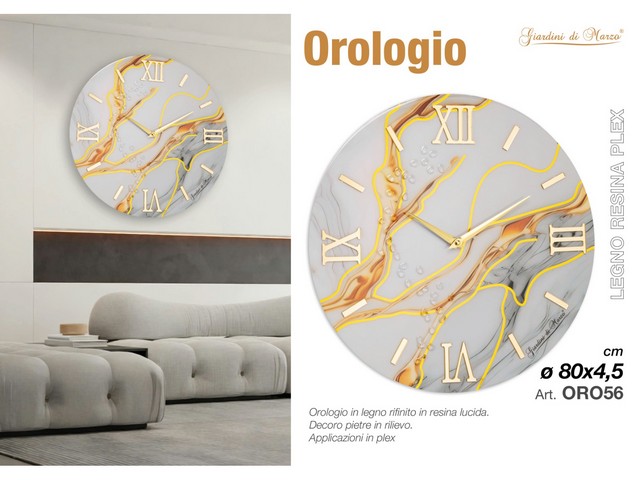 OROLOGIO MARMO 80 CM BIANCO OR056