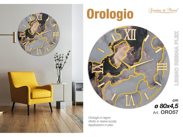 OROLOGIO MARMO 80 CM NERO OR057
