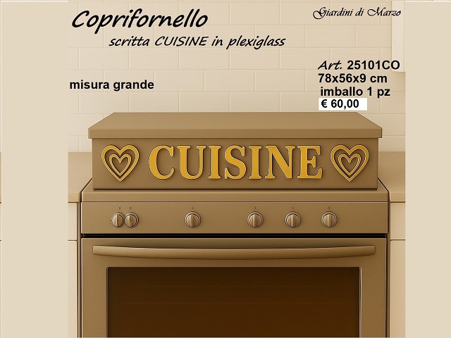 COPRIFORNELLO GRANDE TORTORA CUISINE ORO 25101CO