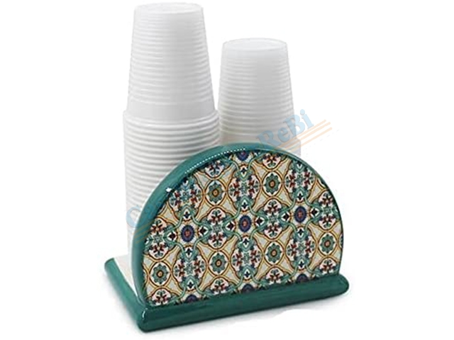 PORTABICCHIERI VERDE C/SCATOLA    21034V