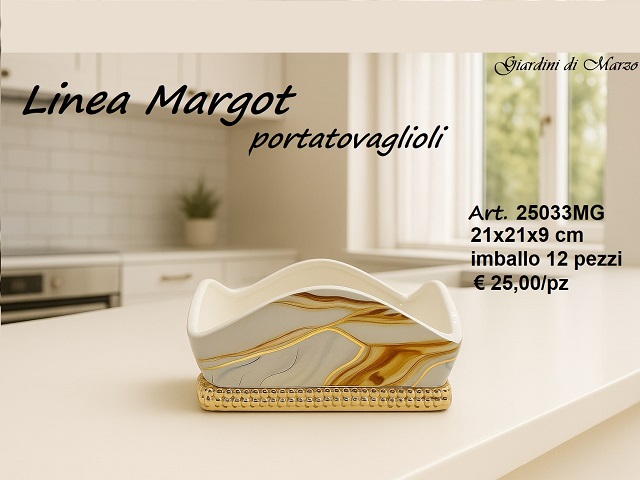 PORTATOVAGLIOLI EFFETTO MARMO GOLD 25033MG