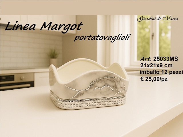 PORTATOVAGLIOLI EFFETTO MARMO SILVER 25033MS
