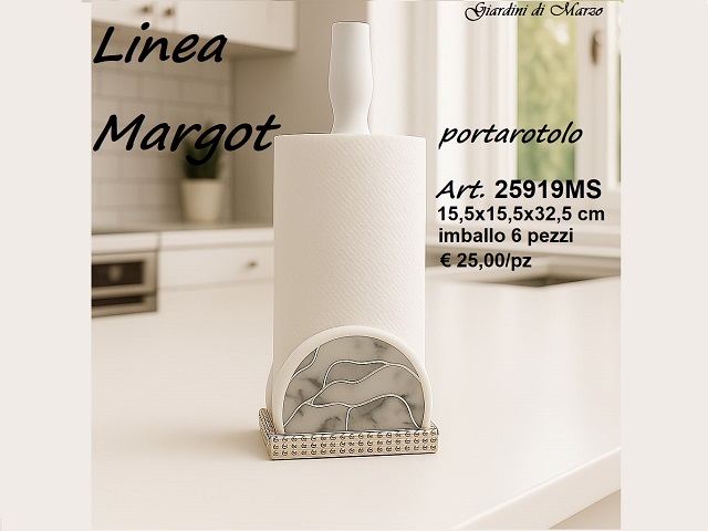 PORTAROTOLO EFFETTO MARMO SILVER 25919MS