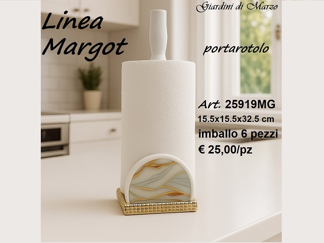 PORTAROTOLO EFFETTO MARMO GOLD 25919MG