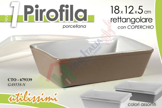 PIROFOLA PORCELLANA C/COP.RETT.CM.18X12X5 679339