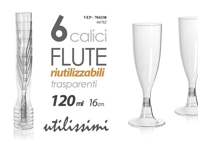 FLUTE CALICE 6 PZ CM.16 FESTIVITY