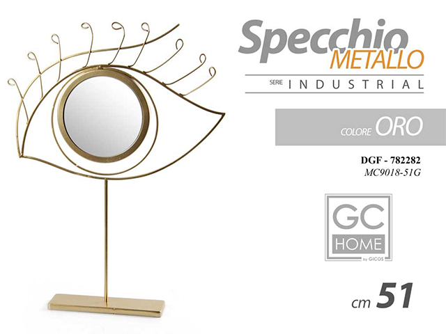 SPECCHIO METALLO OCCHIO ORO D.51