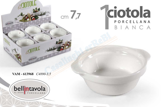 CIOTOLINA BIANCA CM.9X7,7