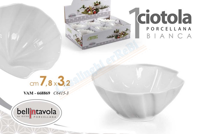 CIOTOLINA BIANCA CM.7,8X3