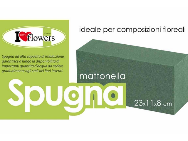 SPUGNA PER FIORI CM.23X11X8 MINIMO CONF. 20PZ