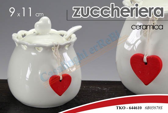 ZUCCHERIERA 9*9*11CM CUORE 6