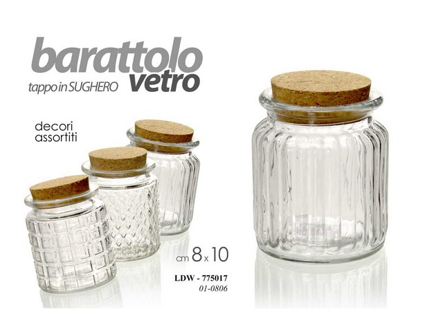 BARATTOLINO VETRO 250ML TAPPO SUGHERO