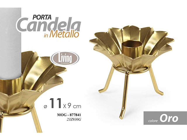 PORTA CANDELA MET 11*11*9CM 23Z930G