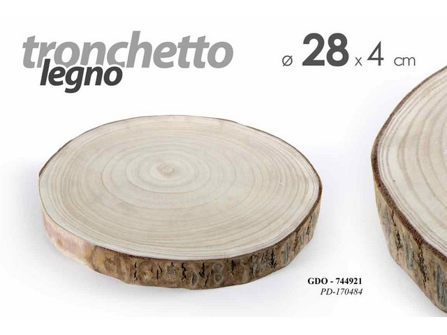 TRONCO LEGNO CM.28X28X4 PD170484